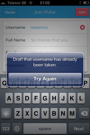 移动应用注册表单必死！